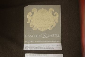 中古　美品　アメリカ高級家具　ハンコックアンドムーア(Hancock & Moore)　クラシカルで品のある本革レザーデスクチェア(定価約60万円)(アームチェア、一人掛けソファ、椅子、イス)(R-057937)