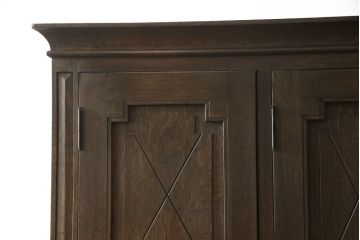 和製ビンテージ　神戸洋家具　ナラ材　上品なデザインが魅力的なワードローブ(洋服タンス、衣装タンス、収納棚、ヴィンテージ)(R-057938)