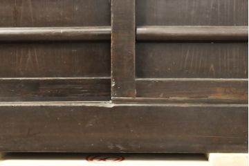 和製アンティーク　京都産　重厚感ある佇まいの水屋箪笥(京水屋、食器棚、戸棚、収納棚、キャビネット)(R-057941)