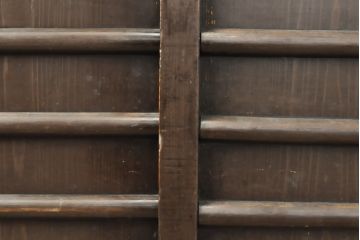 和製アンティーク　京都産　重厚感ある佇まいの水屋箪笥サイドボード(京水屋、食器棚、戸棚、収納棚、キャビネット)(R-057943)