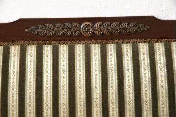 中古　美品　神戸洋家具　メープル不二屋　優雅な佇まいが魅力的な3人掛けソファ(ラウンジソファ、三人掛け、3P)(R-057950)