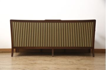 中古　美品　神戸洋家具　メープル不二屋　優雅な佇まいが魅力的な3人掛けソファ(ラウンジソファ、三人掛け、3P)(R-057950)