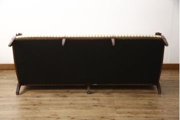 中古　美品　神戸洋家具　メープル不二屋　優雅な佇まいが魅力的な3人掛けソファ(ラウンジソファ、三人掛け、3P)(R-057950)