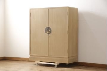 中古　衣装盆7杯付き　大切な着物の収納に! 品のある佇まいが魅力的な加茂桐箪笥(胴厚、桐たんす、着物箪笥、和タンス)(R-057953)