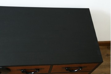 中古　美品　上手物!　国産民芸家具　総桐　厚手の桐材が贅沢に使われた和モダンな米沢箪笥　(R-057956)