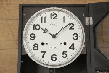 昭和レトロ　SEIKO(セイコー)　リメイク(ムーブメント新品・電池式)　どこか懐かしさが漂う掛け時計(柱時計、古時計)(R-057959)