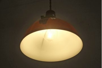 アンティーク照明　オールドノリタケ(則武、日本陶器、Noritake)　帆船図柄　レトロな空間づくりにおすすめのペンダントライト(電笠、吊り下げ照明、天井照明)(R-057961)