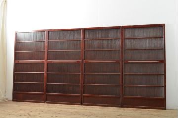 アンティーク建具　最高級!　脅威の縦桟110本!!極めて上質な万本格子戸4枚セット(引き戸)(R-057969)