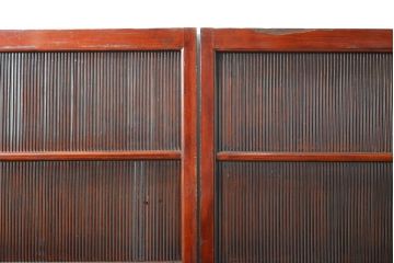 アンティーク建具　最高級!　脅威の縦桟110本!!極めて上質な万本格子戸4枚セット(引き戸)(R-057969)