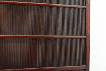 アンティーク建具　最高級!　脅威の縦桟110本!!極めて上質な万本格子戸4枚セット(引き戸)(R-057969)