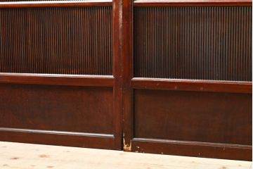 アンティーク建具　最高級!　脅威の縦桟110本!!極めて上質な万本格子戸4枚セット(引き戸)(R-057969)