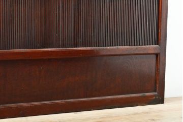 アンティーク建具　最高級!　脅威の縦桟110本!!極めて上質な万本格子戸4枚セット(引き戸)(R-057969)