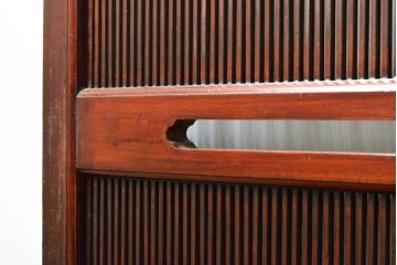 アンティーク建具　最高級!　脅威の縦桟110本!!極めて上質な万本格子戸4枚セット(引き戸)(R-057969)