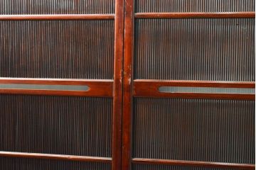 アンティーク建具　最高級!　脅威の縦桟110本!!極めて上質な万本格子戸4枚セット(引き戸)(R-057969)