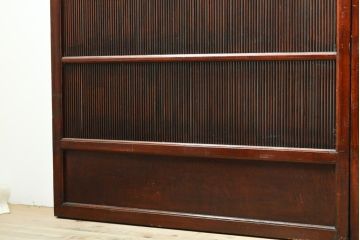 アンティーク建具　最高級!　脅威の縦桟110本!!極めて上質な万本格子戸4枚セット(引き戸)(R-057969)