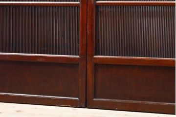 アンティーク建具　最高級!　脅威の縦桟110本!!極めて上質な万本格子戸4枚セット(引き戸)(R-057969)