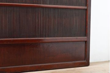 アンティーク建具　最高級!　脅威の縦桟110本!!極めて上質な万本格子戸4枚セット(引き戸)(R-057969)
