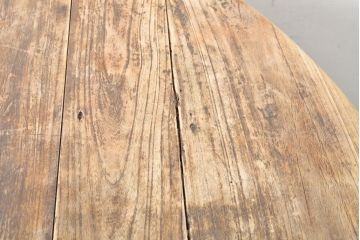 中国アンティーク　希少!ケヤキ材(欅材)　時を経た味わいが魅力的な分割式丸テーブル(ダイニングテーブル、2人掛け、4人掛け、アジアン)(R-057971)