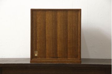 中古　極美品　伝統工芸　江戸指物　タモ材・中桐　独特な木目が目を引く小引き出し(定価約28万円)(小物入れ、小物収納、卓上収納)(R-057974)