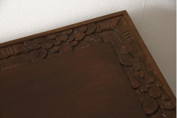 中古　美品　軽井沢彫り　満開の桜の彫りが見事なサイドチェスト(小箪笥、整理タンス、収納たんす、引き出し)(R-057978)