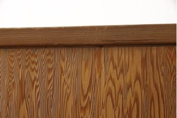 中古　美品　屋久杉　突き板　密に詰まった木目が美しいワードローブ(突板、洋服タンス、衣装箪笥)(R-057980)
