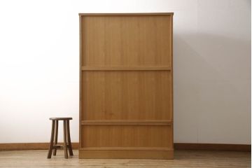 中古　美品　屋久杉　突き板　密に詰まった木目が美しいワードローブ(突板、洋服タンス、衣装箪笥)(R-057980)