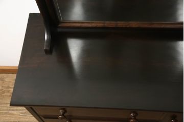 中古　北海道民芸家具　収納力抜群で使い勝手の良いドレッサー(化粧台、ドレッシングチェスト)(R-057992)
