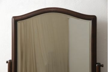 中古　北海道民芸家具　落ち着きのある大人の空間を演出するドレッサー+スツールセット(鏡台)(R-057993)