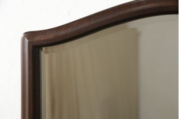 中古　北海道民芸家具　落ち着きのある大人の空間を演出するドレッサー+スツールセット(鏡台)(R-057993)