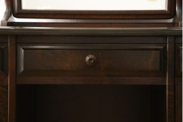 中古　北海道民芸家具　落ち着きのある大人の空間を演出するドレッサー+スツールセット(鏡台)(R-057993)