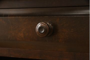 中古　北海道民芸家具　落ち着きのある大人の空間を演出するドレッサー+スツールセット(鏡台)(R-057993)