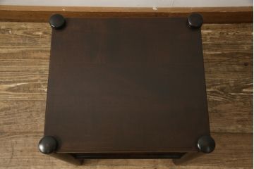 中古　北海道民芸家具　落ち着きのある大人の空間を演出するドレッサー+スツールセット(鏡台)(R-057993)
