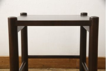 中古　北海道民芸家具　落ち着きのある大人の空間を演出するドレッサー+スツールセット(鏡台)(R-057993)