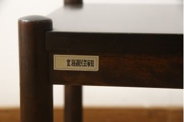 中古　北海道民芸家具　落ち着きのある大人の空間を演出するドレッサー+スツールセット(鏡台)(R-057993)