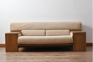 和製ヴィンテージ　美品　CONDE HOUSE(カンディハウス)　Hock(ホック)ブランド　BOLS(ボルス)シリーズ　ナチュラルテイストの空間づくりに活躍する2人掛けソファ(2Pソファ、二人掛けソファ、ビンテージ)(R-058019)
