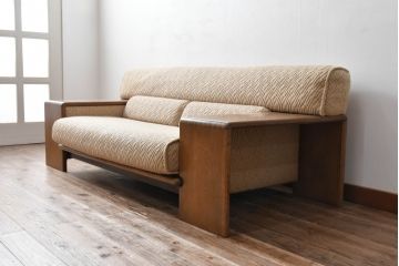 和製ヴィンテージ　美品　CONDE HOUSE(カンディハウス)　Hock(ホック)ブランド　BOLS(ボルス)シリーズ　ナチュラルテイストの空間づくりに活躍する2人掛けソファ(2Pソファ、二人掛けソファ、ビンテージ)(R-058019)