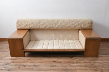 和製ヴィンテージ　美品　CONDE HOUSE(カンディハウス)　Hock(ホック)ブランド　BOLS(ボルス)シリーズ　ナチュラルテイストの空間づくりに活躍する2人掛けソファ(2Pソファ、二人掛けソファ、ビンテージ)(R-058019)
