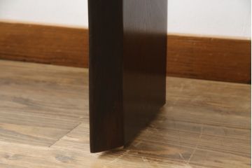 中古　美品　職人手造り家具　漆塗り　木目と漆の艶が魅力的な長椅子(ベンチ、板座チェア、イス)(定価約24万円)(R-058025)