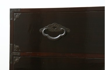 和製アンティーク　極上美品!　前板栗材　漆のキレイな米沢箪笥・下段　(R-058028)