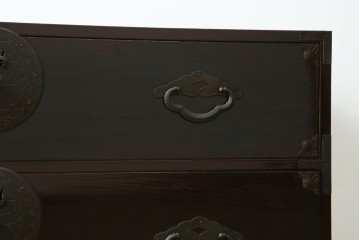 和製アンティーク　極上美品!　前板栗材　漆のキレイな米沢箪笥・下段　(R-058028)
