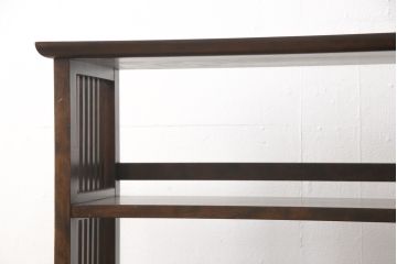 中古　北海道民芸家具　117型　飾り棚としてもおすすめ!和モダンな空間にぴったりの書棚(本棚、飾り棚、シェルフ)(R-058032)