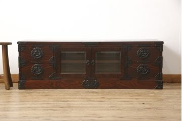中古　美品　岩谷堂箪笥　和モダンスタイルの空間づくりに活躍するテレビ台(ローボード、テレビボード、AVボード、リビングボード、キャビネット、収納棚)(定価約45万円)(R-058033)