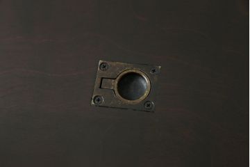 中古　北海道民芸家具　和モダンな空間づくりにおすすめの小振りな座炉付テーブル(囲炉裏、関西火鉢、長火鉢、木製火鉢、座卓、ローテーブル)(定価約34万円)(R-058035)