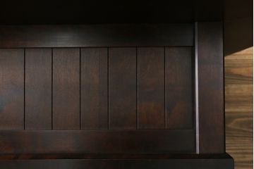 中古　北海道民芸家具　和モダンな空間づくりにおすすめの小振りな座炉付テーブル(囲炉裏、関西火鉢、長火鉢、木製火鉢、座卓、ローテーブル)(定価約34万円)(R-058035)