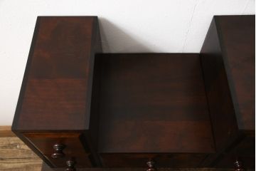 中古　北海道民芸家具　アレンジ次第で様々な使い方ができる卓上収納(小引き出し、小物収納)(R-058037)
