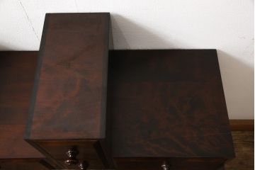 中古　北海道民芸家具　アレンジ次第で様々な使い方ができる卓上収納(小引き出し、小物収納)(R-058037)