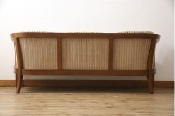 中古　DREXEL HERITAGE(ドレクセルヘリテイジ)　洗練された曲線が美しい3人掛けソファ(三人掛け、3P)(R-058044)
