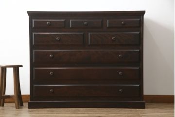中古　美品　北海道民芸家具　上品な佇まいが魅力的なチェスト(整理タンス、収納タンス、衣装タンス、引き出し)(R-058052)