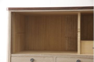 中古　黒檀(コクタン)がアクセントの上品な加茂総桐箪笥(定価約125万円)(胴丸、桐たんす、着物箪笥、引き出し、和タンス、衣装箪笥)(R-058061)