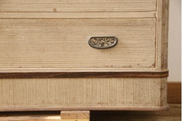中古　黒檀(コクタン)がアクセントの上品な加茂総桐箪笥(定価約125万円)(胴丸、桐たんす、着物箪笥、引き出し、和タンス、衣装箪笥)(R-058061)